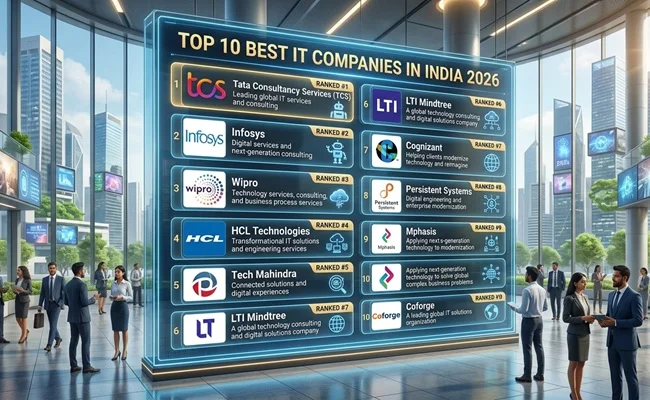 Top 10 Best IT Companies in India 2026: Revenue, Market Cap, Employees & Growth