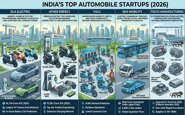 Top Automobile Startups in India (2026)