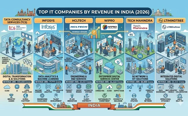 Top 10 IT Companies by Revenue in India (2026): India’s Biggest Technology Giants Ranked